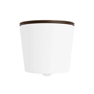 Mondiaz LAVIE WC suspendu – sans bride – 36 x 53 cm – avec abattant softclose – Talc (blanc), abattant Rust (brun)