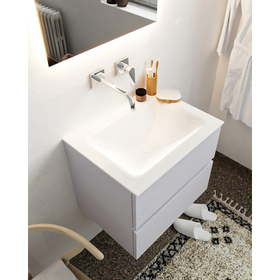 Mondiaz VICA Meuble Cale avec 2 tiroirs 60x50x45cm vasque lavabo Cloud centre sans trou de robinet