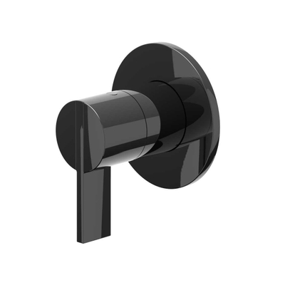 IVY Pact Partie apparente - pour robinet de douche encastré - 2 voies - arrêt-inverseur - Chrome noir PVD