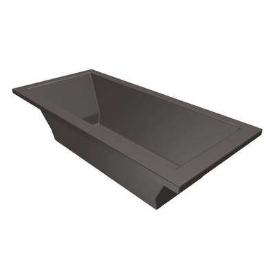 Xenz Society Duobad - 200x90x53 - afvoer Midden - acryl - antraciet