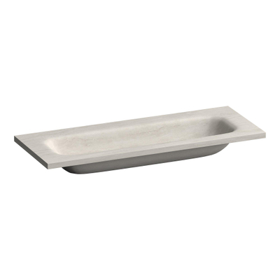 BRAUER Dune Medium Lavabo - 120cm - 1 vasque - 0 trous de robinet - pierre frittée - Ivory Travertin