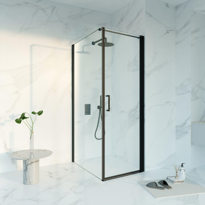 Fortifura Galeria Douchecabine - 70x100x200 - Profiel veiligheidsglas - antikalk - mat zwart