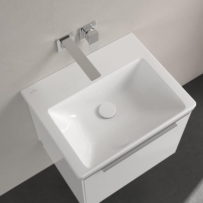 Villeroy & boch subway 3.0 lavabo de meuble 55x44x16,5cm rectangle sans trou de débordement blanc alpin gloss ceramic+