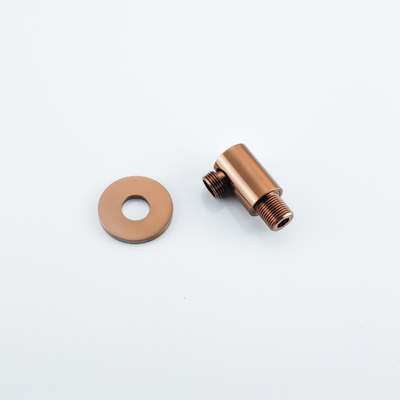 FugaFlow Eccelente Coude de raccordement mural Sobrado - rosace ronde - Cuivre brossé PVD (Cuivre)