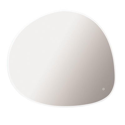 Crosswater Mada Spiegel met verlichting - 70x90cm - horizontaal/verticaal - LED - 2700K tot 6400K - dimbaar - kiezelvorm - helder (zilver)