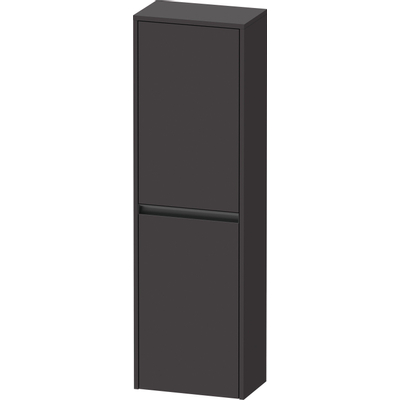 Duravit Ketho.2 Armoire mi-haute 40x24x132cm 2 portes ouvrant à gauche Panneau de particules Graphite Mat