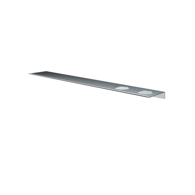 Hotbath &MORE Planchet - 80cm - inclusief bevestigings rails - 2 uitsparingen - voor zeepdispenser of beker - RVS 316