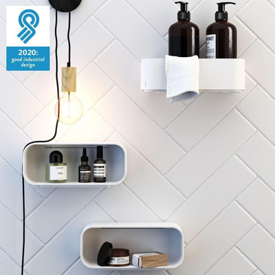 Tiger 2 Store Étagère murale/Panier de douche 25cm Blanc
