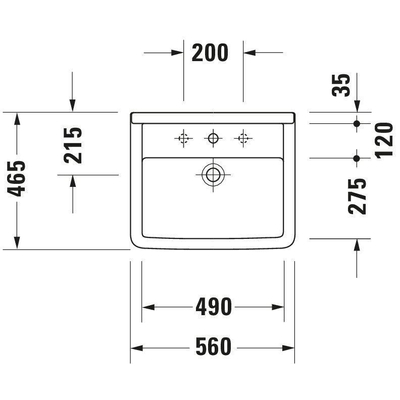 Duravit Philippe Starck 3 vasque à poser 56x46cm blanc