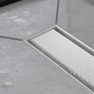 Hansgrohe RainDrain Match Douchegoot - 80cm - hoogte verstelbaar frame - mat wit
