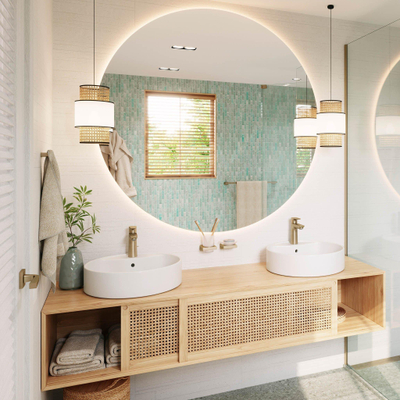 Hansgrohe AddStoris Q glashouder - met glas - geborsteld brons