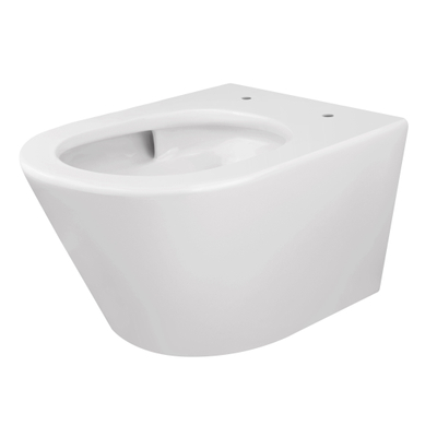Wiesbaden Vesta Tornado WC suspendu rimless avec chasse d'eau Tornado et revêtement nano avec abattant WC Shade slim softclose et quick release finition brillante blanche