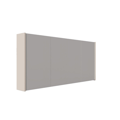 Saniclass Prime armoire de toilette - 140x63x16cm - y compris panneaux latéraux - cotton beige