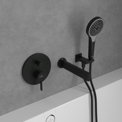Villeroy & Boch Dawn 1 greeps inbouwkraan - met omstel - mat zwart
