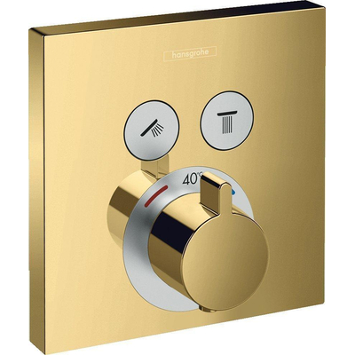 Hansgrohe ShowerSelect corps encastré pour mitigeur thermostatique pour 2 fonctions de douche avec robinet start/stop polished gold