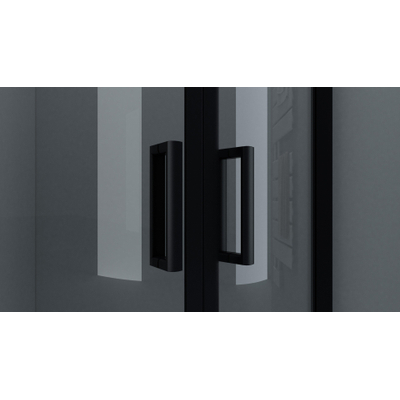 Adema Dawn Douchecabine - 80x80x185cm - kwartrond - zwart mat