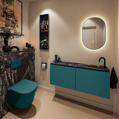 MONDIAZ TURE-DLUX 120cm toiletmeubel Smag. EDEN wastafel Lava positie rechts. Met 1 kraangat.