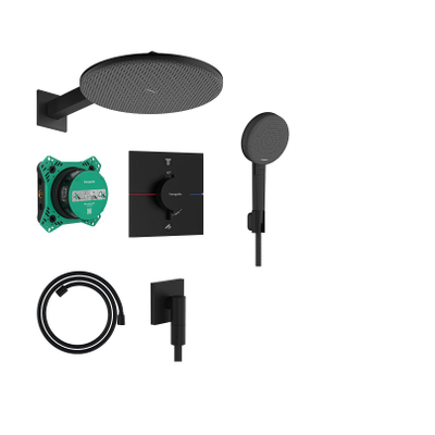 Hansgrohe Raindance alive S - inbouw set - 300 - 1jet iBox universal - 2 - thermostaat - mat zwart