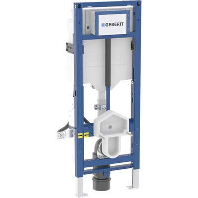 Geberit Duofix wandcloset - hoogte 112cm sigma reservoir - 12cm hoogte instelbaar na montage - blauw