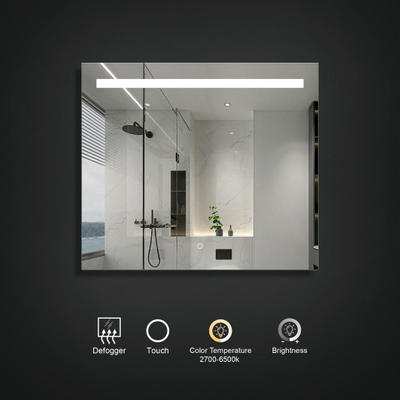 Arcqua Cube Miroir - 90x70cm - rectangulaire - LED avant