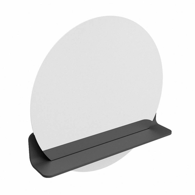 Miroir de salle de bain Mondiaz SPOT - rond 60cm - plan de miroir - couleur Gris Foncé