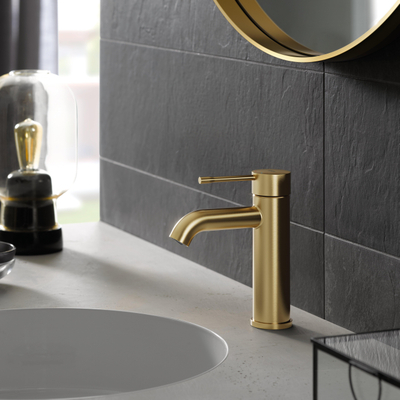 GROHE Essence New wastafelkraan - s-size - zonder waste - geborsteld cool sunrise (goud)