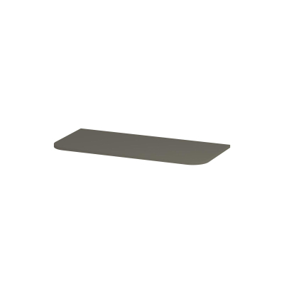 INK Concept R Wastafelblad - 100x45x1.7cm - tbv afgeronde onderkast - MDF lak - Mat beton groen