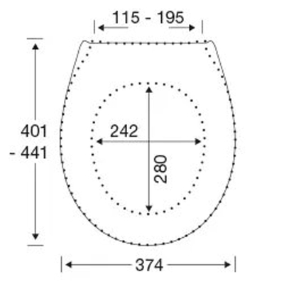 Pressalit 722 abattant de WC softclose blanc