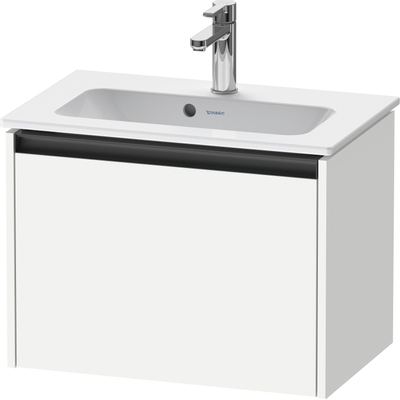 Duravit Ketho 2 meuble sous-lavabo avec 1 tiroir 61x39x44cm avec poignée anthracite blanc mat