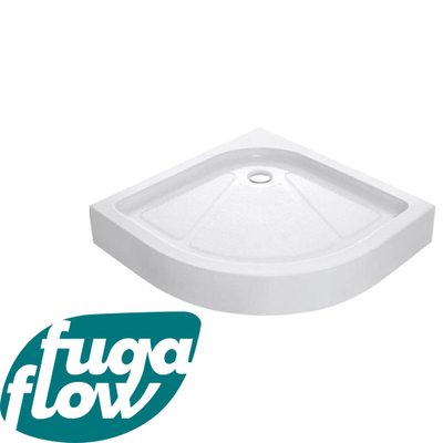FugaFlow Efficiente Vetro 2.0 Douchebak - 80x80x15cm - kwartrond - wit