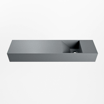 Mondiaz TYNE Fontaine - 90x23x12cm - lavabo Droit - sans trous de robinet - solid surface - Plata