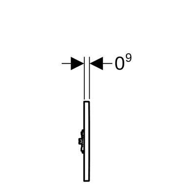 Geberit type 01 urinioir bedieningsplaat - batterij - rond - Gitzwart RAL 9005