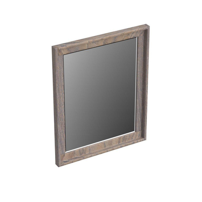 Forzalaqua Reno 2.0 miroir 40x50cm Rectangulaire sans éclairage avec cadre Chêne massif Silver Grey