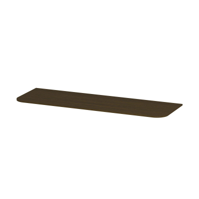 INK Concept R Wastafelblad - 140x45x1.7cm - tbv afgeronde onderkast - MFC - Shadow veneer