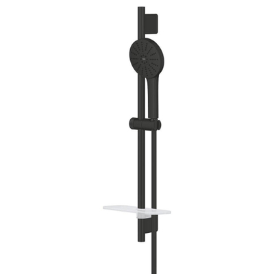Grohe Start Edge Doucheset - douchemengkraan - Vitalio Joy Glijstang - 60 cm - ronde handdouche - 3 straalsoorten - matte black (mat zwart)