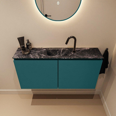 MONDIAZ TURE-DLUX Meuble toilette - 100cm - Smag - EDEN - vasque Lava - position centrale - 1 trou de robinet