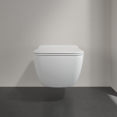 Villeroy & Boch Venticello cuvette - L37.5xP56cm - économiseur d'eau À chasse profonde anti-salissures Céramique Blanc
