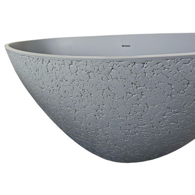 Best Design Just Solid vrijstaand bad 180x85x52cm Craquele-stone Lava grijs