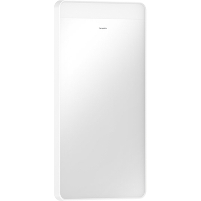 Hansgrohe Xarita Lite Q Miroir - 36x70cm - éclairage led - Horizontal - interrupteur mural - Blanc mat
