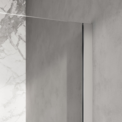 BRAUER Oblivion Paroi de baignoire - 80x140 - verre transparent - incl. traitement anticalcaire - chrome