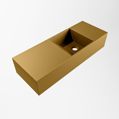 Mondiaz TYNE Fontaine - 60x23x12cm - lavabo Droit - sans trous de robinet - solid surface - Oro