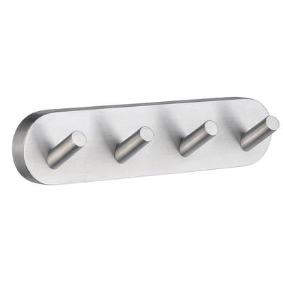 Smedbo Home Handdoekhaak - 18x4cm - 4 haken - geborsteld chroom