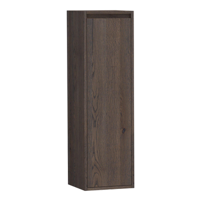 BRAUER Adore badkamerkast - 120x35x35cm - met 1 deur greeploos rechtsdraaiend lamellen eiken naturel