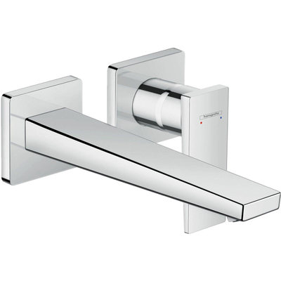 Hansgrohe Metropol 1 greeps wastafelkraan - afbouwdeel - met voorsprong 225 mm en afvoerplug - geborsteld brons