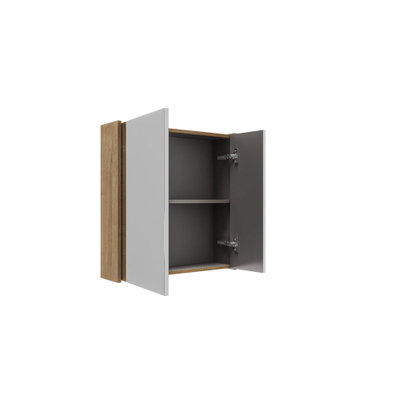Saniclass Holz Frame Spiegelkast - 60x63x16cm - inclusief zijpanelen - Eiken natural