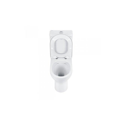 QeramiQ Winner Pack WC sur pied - 36.6x64.4x87.7cm - rehaussé de 6cm - sans bride - avec réservoir - abattant softclose - céramique - Blanc brillant