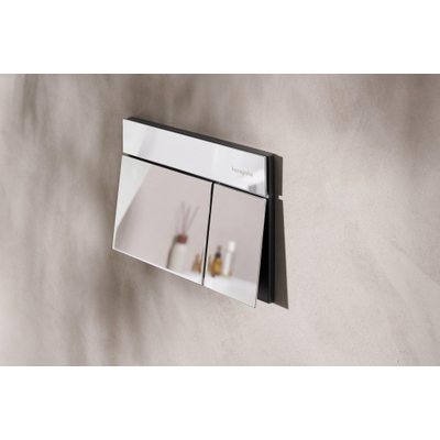 Hansgrohe iFrame Element E Plaque de commande - 23x15cm - double chasse - chrome