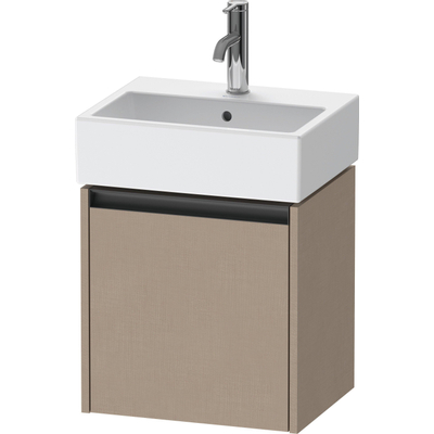 Duravit Ketho.2 Wastafelonderbouwkast - met 1 deur - 43.4x33.8x44cm rechts - met greep antraciet - linnen mat