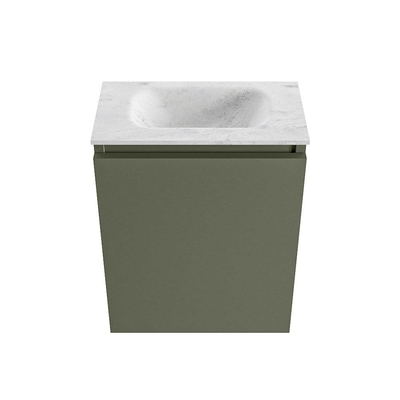 MONDIAZ TURE-DLUX 40cm toiletmeubel Army. EDEN wastafel Opalo positie midden. Zonder kraangat.