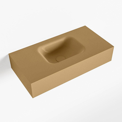 Mondiaz LEX Fontein - 60x30x12cm - wasbak midden - zonder kraangaten - solid surface - Oro